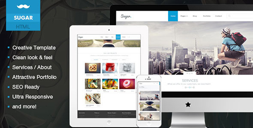 ThemeForest - Sugar - Responsive Minimal Creative Template - RIP