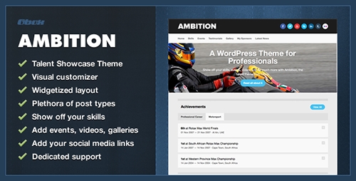 ThemeForest - Ambition v1.3.4 - WordPress Talent Theme