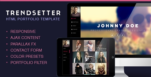 ThemeForest - Trendsetter One Page Portfolio vCard - RIP