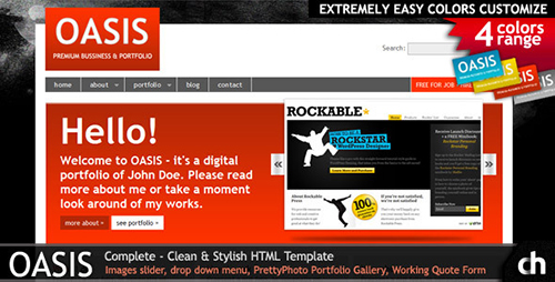 ThemeForest - OASIS - Clean & Stylish Portfolio Template - RIP
