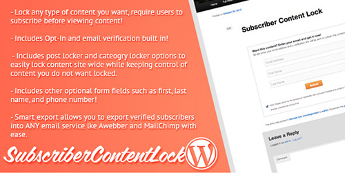 CodeCanyon - Subscriber Content Lock v1.0 for WordPress