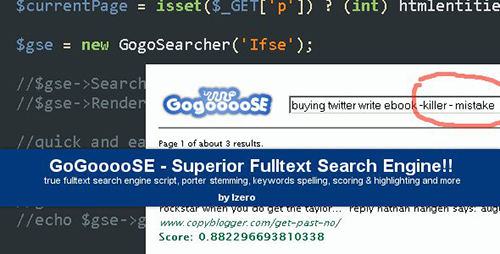 CodeCanyon - GogooooSE Superior Fulltext Search Engine Script