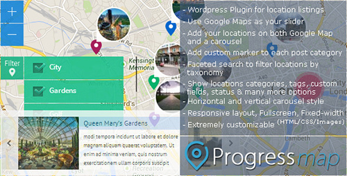 CodeCanyon - Progress Map v2.1 - Wordpress Plugin