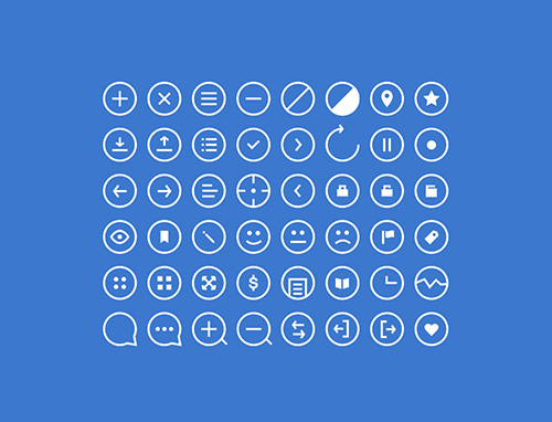 PSD Web Icons - 48 Rounded Icons