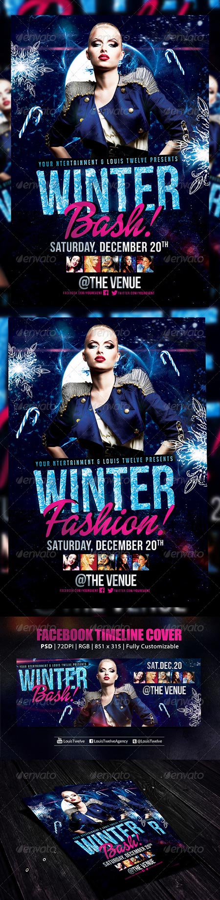 Winter Bash 2  Flyer + FB Cover 6132735