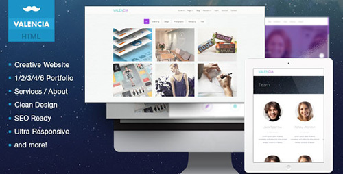 ThemeForest - Valencia - Creative Flat iOS7 Inspired Template - RIP