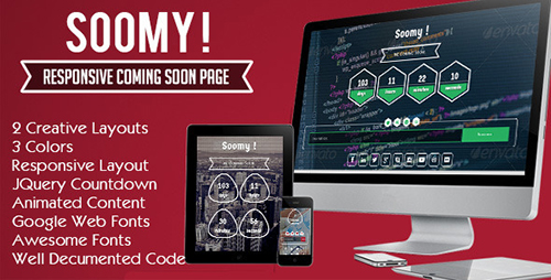 ThemeForest - Soomy! Responsive Coming Soon Page - RIP