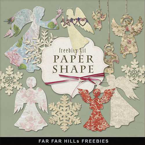 Scrap-kit - Paper Shape Christmas And New Year 2014 Labels