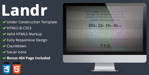 ThemeForest - Landr - Responsive Coming Soon Page - RIP