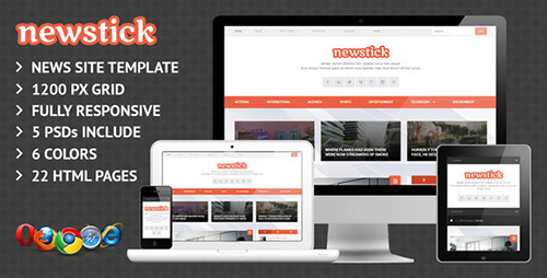 ThemeForest - Newstick Responsive News & Magazine Template - RIP