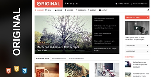 ThemeForest - Original Magazine HTML Template - RIP