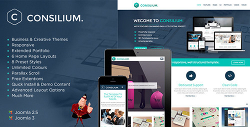 ThemeForest - JM Consilium v2.1.1 - Responsive Joomla Template