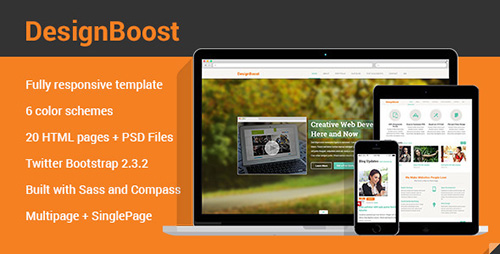 ThemeForest - DesignBoost Responsive Web Template - RIP