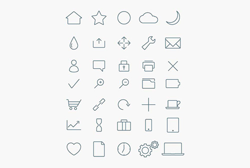 AI Vector Web Icons - Stylized Minimalist