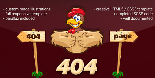 ThemeForest - 404 Error Cartoon Page - RIP