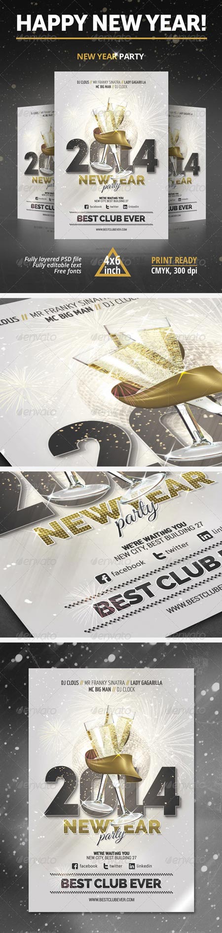 New Year Party Flyer 6300375