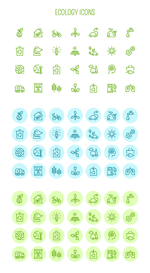 AI & EPS Vector Web Icons - Ecology