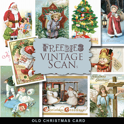 Scrap-kit - Vintage Xmas Post Cards 3