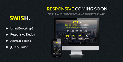 ThemeForest - SWISH - Responsive Coming Soon Template - RIP