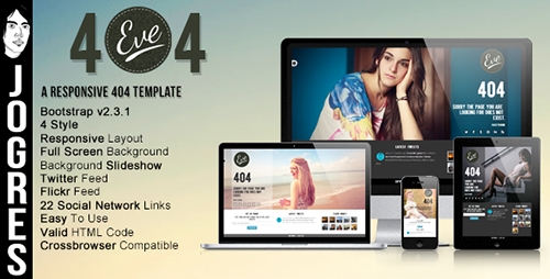 ThemeForest - Eve404 - Responsive 404 Theme - RIP