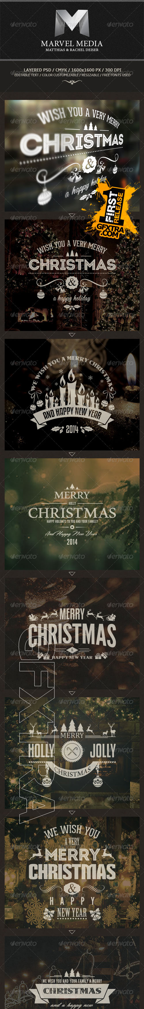 GraphicRiver - Christmas And New Year Labels