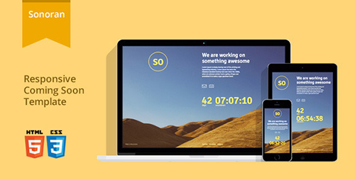 ThemeForest - Sonoran - Responsive Coming Soon Template - RIP