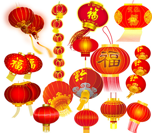 PSD Cliparts - Chinese Lanterns - Images