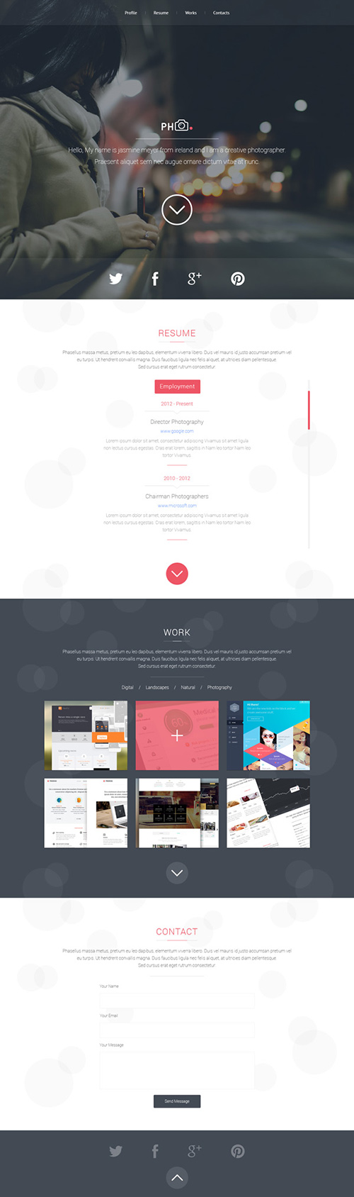 PSD Web Template - PH: vCard