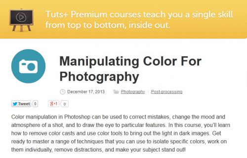 Tutsplus - Manipulating Color For Photography