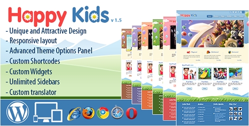 ThemeForest - Happy Kids v1.5 - Children WordPress Theme