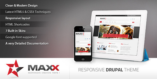 ThemeForest - Maxx v1.0 - Responsive Creative Drupal theme