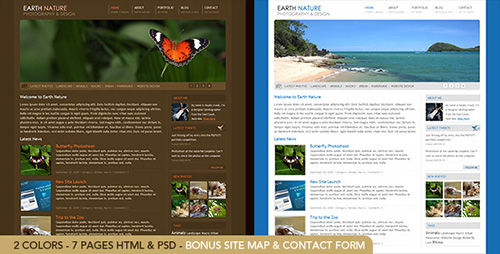 ThemeForest - Earth Nature - 7 page HTML theme - RIP