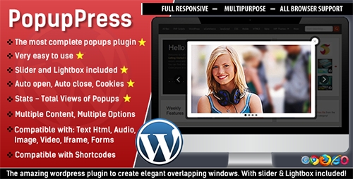 CodeCanyon - PopupPress v1.4 - Popups with Slider & Lightbox for WP