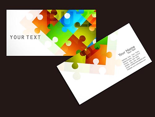 AI Vector - Business Card Of Puzzles