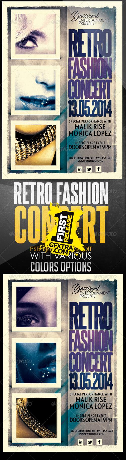 GraphicRiver - Retro Fashion Concert Flyer Template