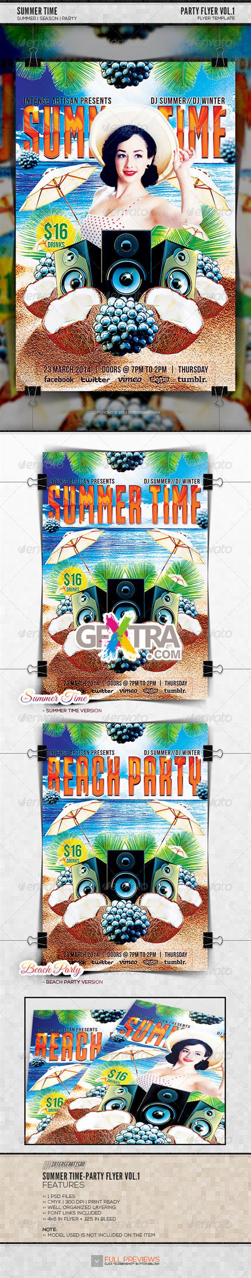 GraphicRiver - Summer Time - Party Flyer Vol.1