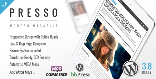 ThemeForest - PRESSO v1.3 - Clean & Modern Magazine Theme