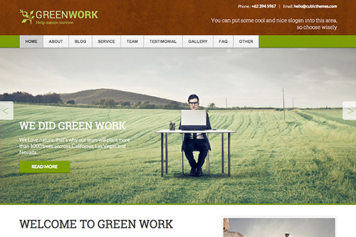 CreativeMarket - Greenwork 1.0.3 - WordPress Theme