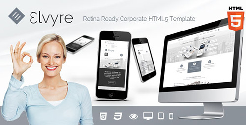 ThemeForest - Elvyre Retina Ready HTML5 Template - RIP