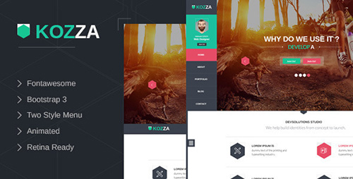 ThemeForest - Kozza - Creative One Page Template - RIP