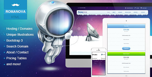 ThemeForest - Romanova - Web Hosting Company Responsive Template - RIP