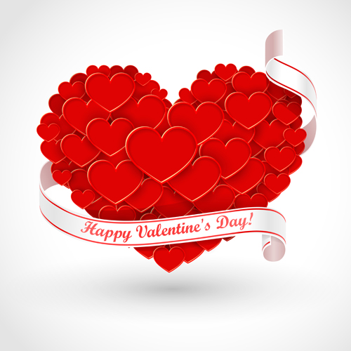 February 14, Valentine's Day, Hearts 12xEPS