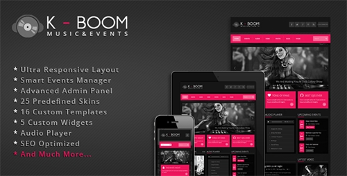 ThemeForest - K-BOOM v1.1.2 - Events & Music Responsive WordPress Theme