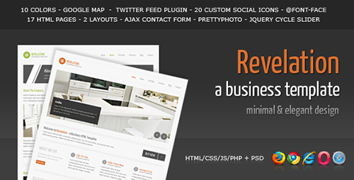 ThemeForest - Revelation v1.1 - Elegant and Minimal Business Template - FULL