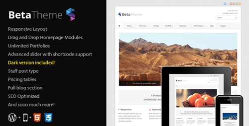 ThemeForest - Beta v1.2 - Clean Corporate WordPress Theme