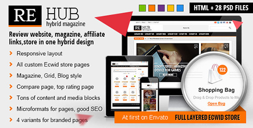 ThemeForest - REHub - Hybrid Magazine, Shop, Review HTML Template - RIP