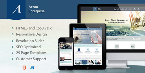 ThemeForest - Aeron Enterprise - Responsive Corporate Template - RIP