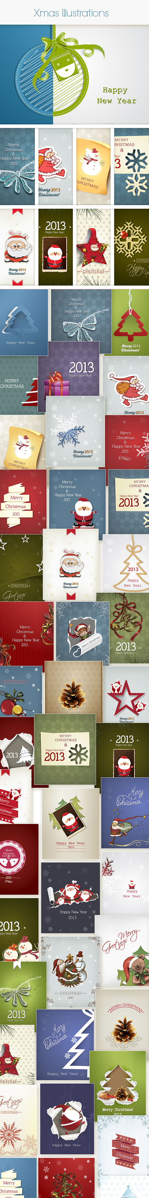 Christmas Vector Stock Illustrations Bundle