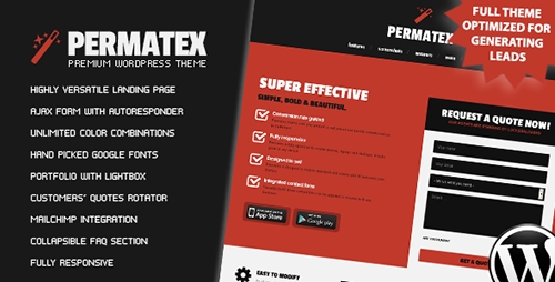 ThemeForest - Permatex v1.10 - Leads Generating WordPress Landing Page