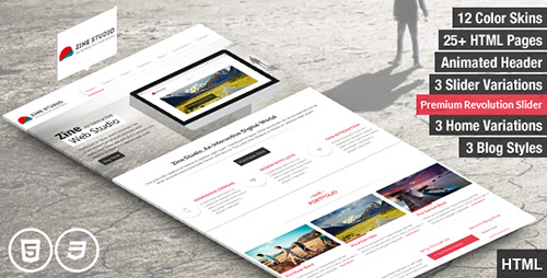 ThemeForest - Zine- Responsive Parallax Business HTML5 Template - RIP